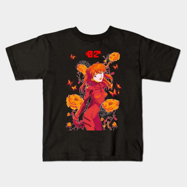 Red Bloom and Best Pilot Kids T-Shirt by stingi
